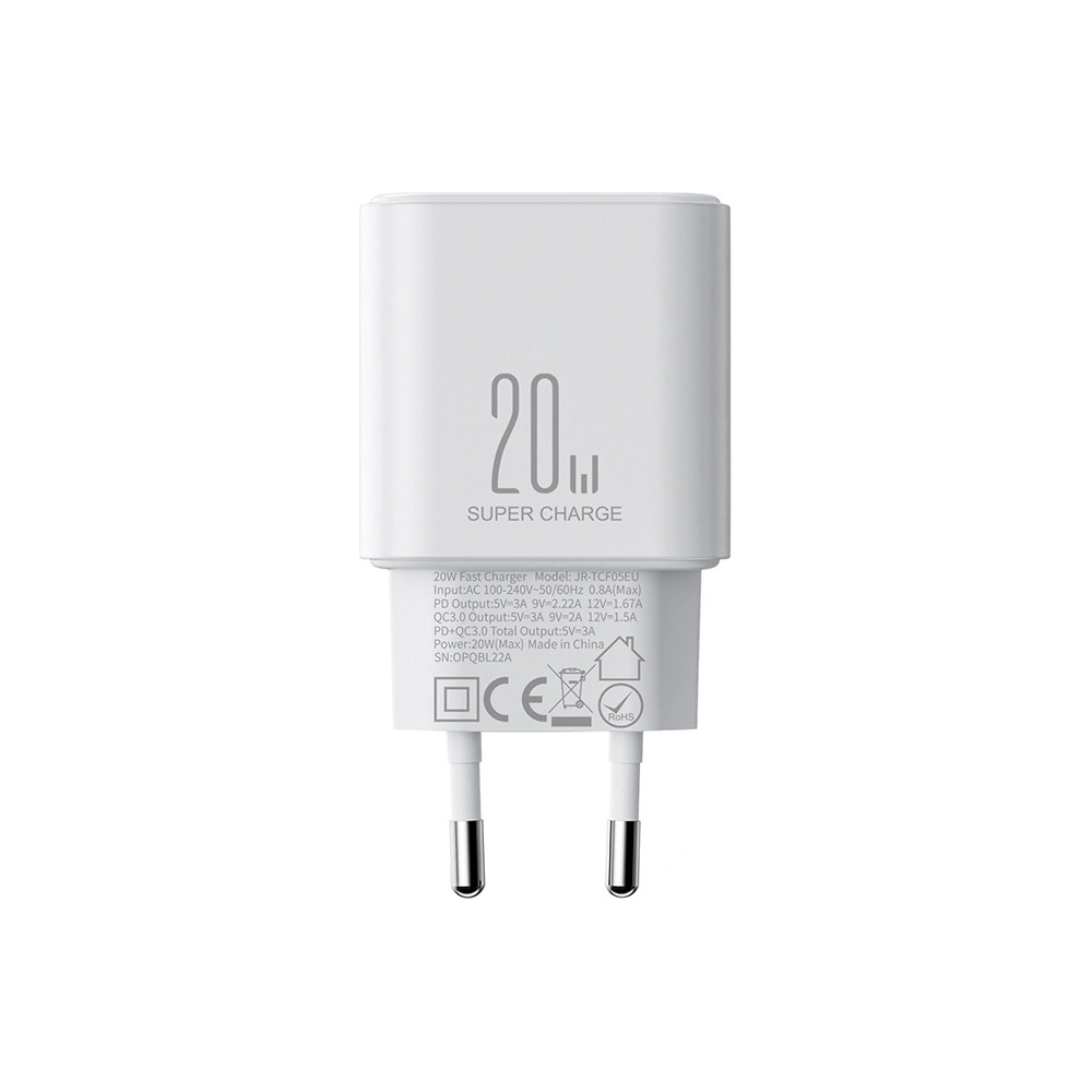 Hurtownia GSM - Încărcătorul de rețea Joyroom JR-TCF05 20W USB-A, USB-C + cablu USB-C 1m alb - JYR976 - {ean13} - Hurt