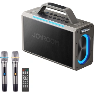 Wholesale Joyroom Pies Series JR-MW03 Bluetooth 5.3 wireless karaoke speaker with 2 microphones and remote control black - JYR978 - {ean13} - Hurt