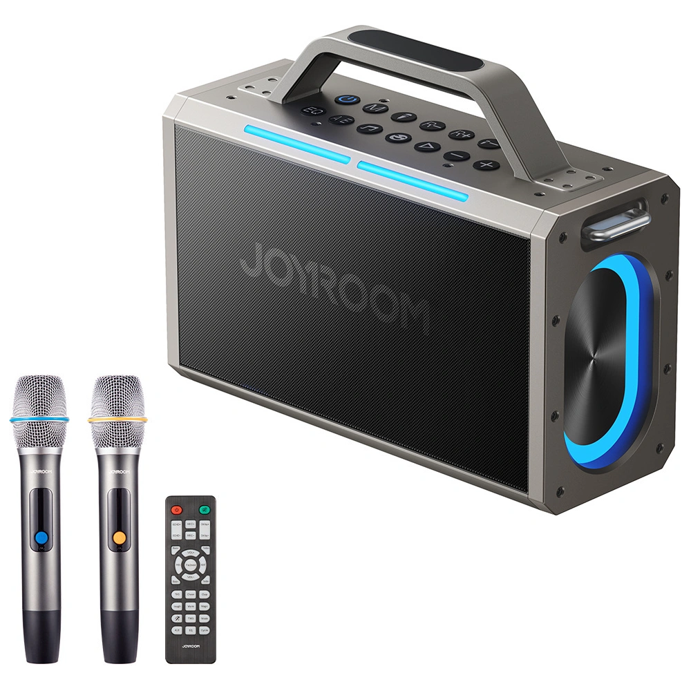 Hurtownia GSM - Gălăgie wireless pentru karaoke Joyroom Pies Series JR-MW03 Bluetooth 5.3 cu 2 microfoane și telecomandă neagră - JYR978 - {ean13} - Hurt