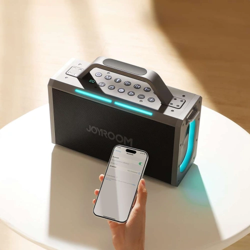 Głośnik bezprzewodowy do karaoke Joyroom Pies Series JR-MW03 Bluetooth 5.3 z 2 mikrofonami i pilotem czarny