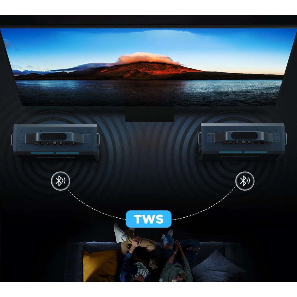 Hurtownia GSM - Vezeték nélküli karaoke hangszóró Joyroom Pies Series JR-MW03 Bluetooth 5.3 2 mikrofonnal és távirányítóval fekete színben - JYR978 - {ean13} - Hurt