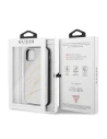 Hurtownia GSM - Etui Guess GUHCN58MGGWH Apple iPhone 11 Pro biały/white hard case Glitter Marble Glass - GUE172WHT - {ean13} - Hurt