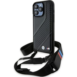 Hurtownia GSM - Etui BMW BMHCP15L23PSCCK Apple iPhone 15 Pro hardcase M Edition Carbon Stripe & Strap černý/black - BMW619 - {ean13} - Hurt