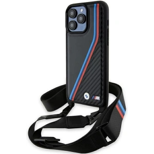 Hurtownia GSM - Etui BMW BMHCP15L23PSVTK Apple iPhone 15 Pro hardcase M Edition Carbon Tricolor Lines & Strap černý/black - BMW620 - {ean13} - Hurt