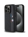 Etui BMW BMHCP15L23PUPVK Apple iPhone 15 Pro hardcase Perforated Tricolor Line černý/black