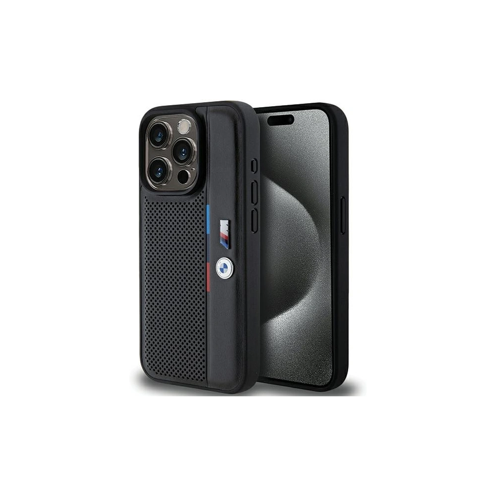 Hurtownia GSM - Etui BMW BMHCP15L23PUPVK Apple iPhone 15 Pro hardcase Perforated Tricolor Line černý/black - BMW621 - {ean13} - Hurt