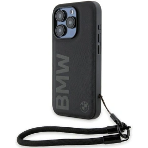 Hurtownia GSM - Etui BMW BMHCP15L23RMRLK Apple iPhone 15 Pro hardcase Signature Leather Wordmark Cord černý/black - BMW622 - {ean13} - Hurt