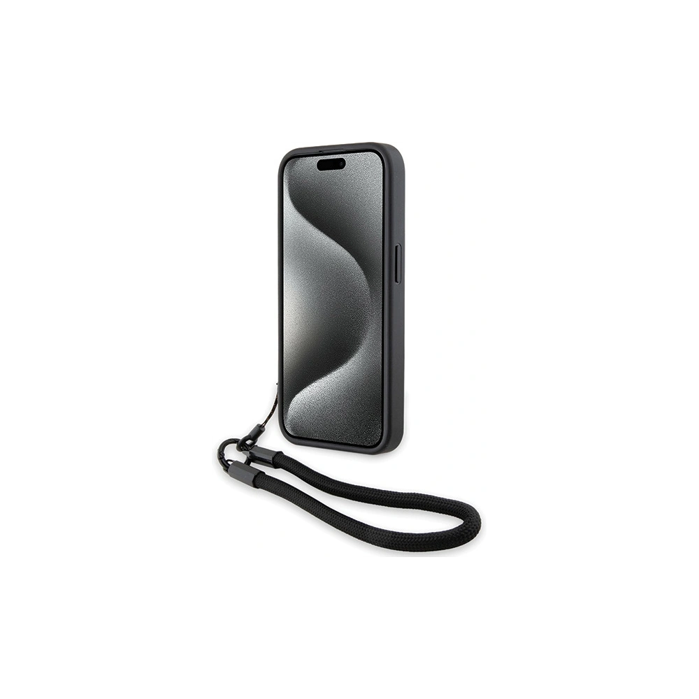 Hurtownia GSM - Etui BMW BMHCP15L23RMRLK Apple iPhone 15 Pro hardcase Signature Leather Wordmark Cord černý/black - BMW622 - {ean13} - Hurt