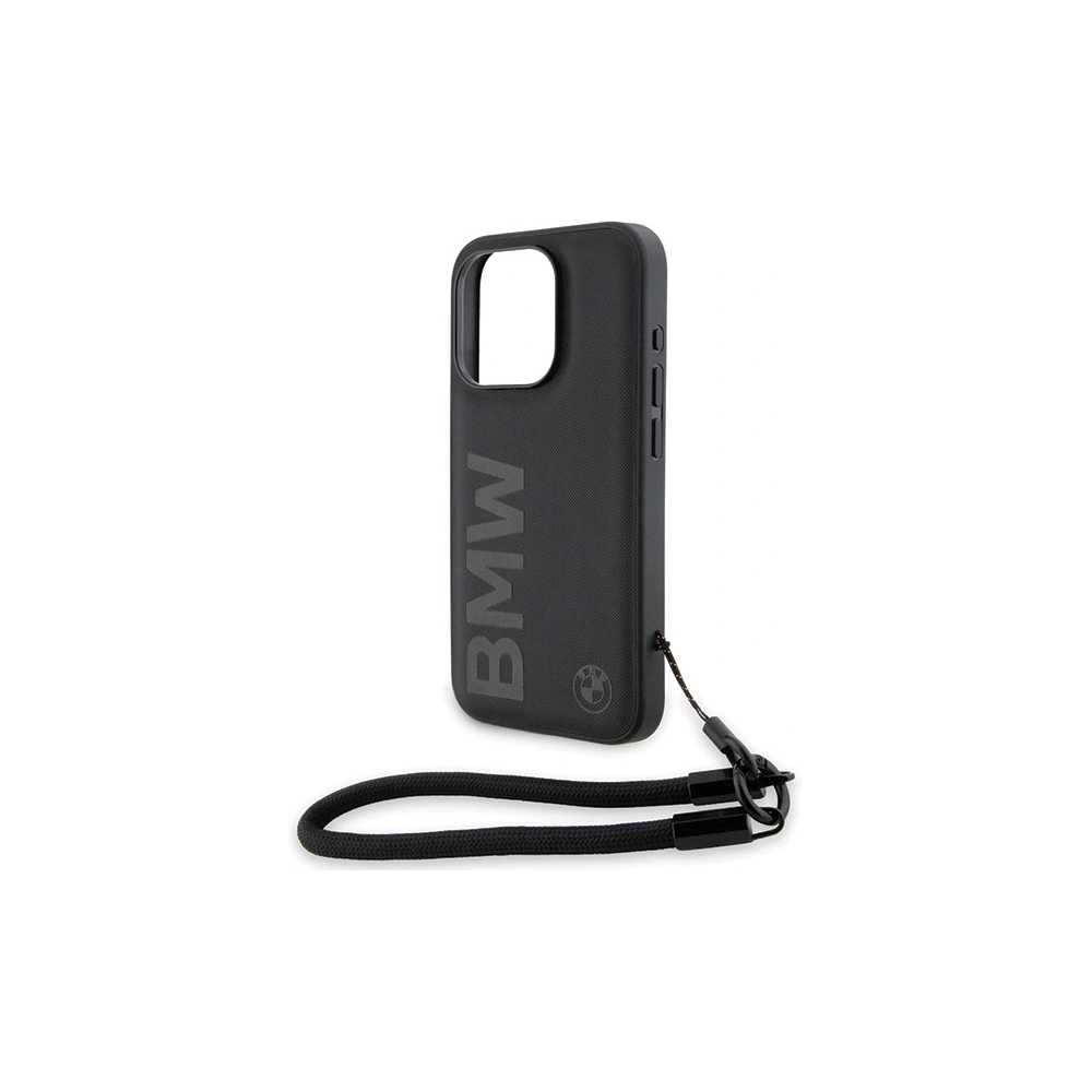 Hurtownia GSM - Etui BMW BMHCP15L23RMRLK Apple iPhone 15 Pro hardcase Signature Leather Wordmark Cord černý/black - BMW622 - {ean13} - Hurt