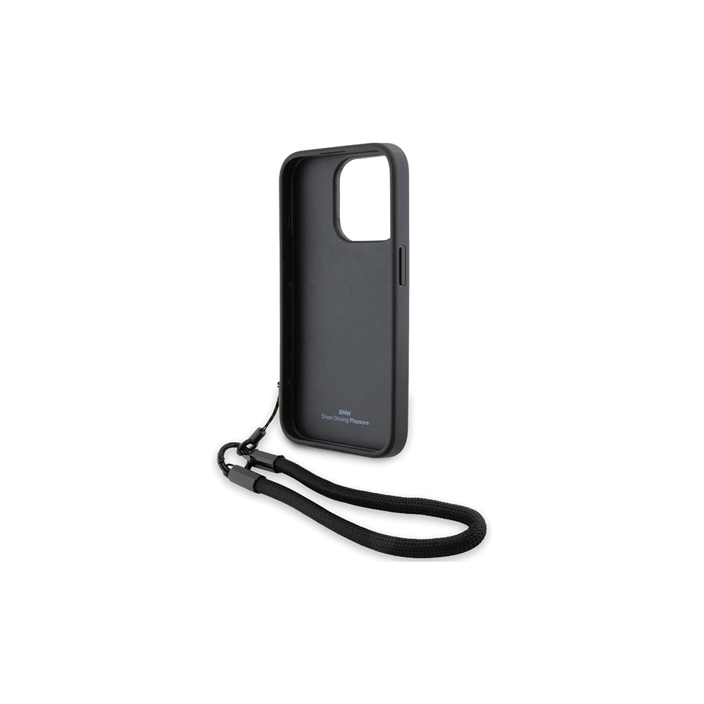 Hurtownia GSM - Etui BMW BMHCP15L23RMRLK Apple iPhone 15 Pro kemény tok Signature Leather Wordmark Cord fekete/black - BMW622 - {ean13} - Hurt