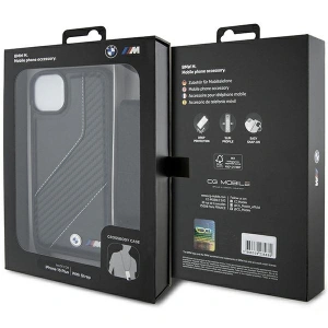 Hurtownia GSM - Etui BMW BMHCP15M23PSCCK Apple iPhone 15 Plus / 14 Plus hardcase M Edition Carbon Stripe & Strap czarny/black - BMW623 - {ean13} - Hurt