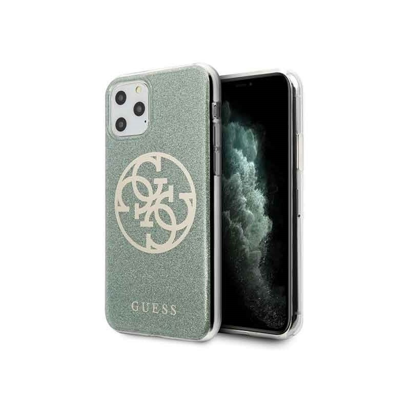 Guess Distributor - 3700740469705 - GUE175KHA - Guess GUHCN58PCUGLKA iPhone 11 Pro khaki hard case 4G Circle Glitter - B2B homescreen