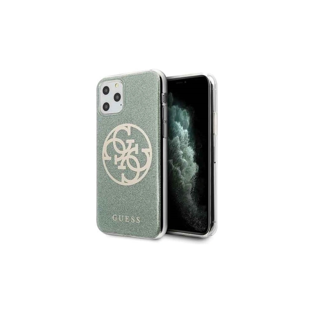 Hurtownia GSM - Etui Guess GUHCN58PCUGLKA Apple iPhone 11 Pro khaki hard case 4G Circle Glitter - GUE175KHA - {ean13} - Hurt