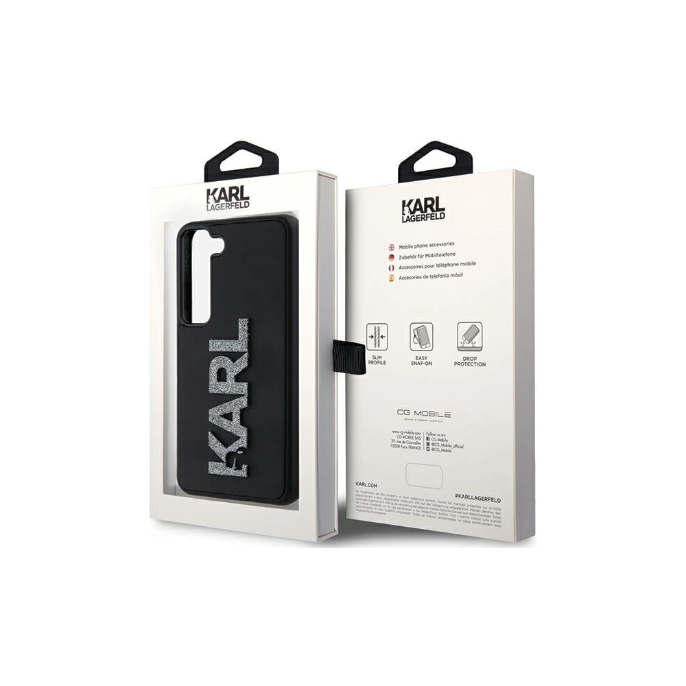 Hurtownia GSM - Etui Karl Lagerfeld KLHCS23S3DMBKCK Samsung Galaxy S23 kemény tok 3D Gumi Csillám Logó fekete/black - KLD1897 - {ean13} - Hurt