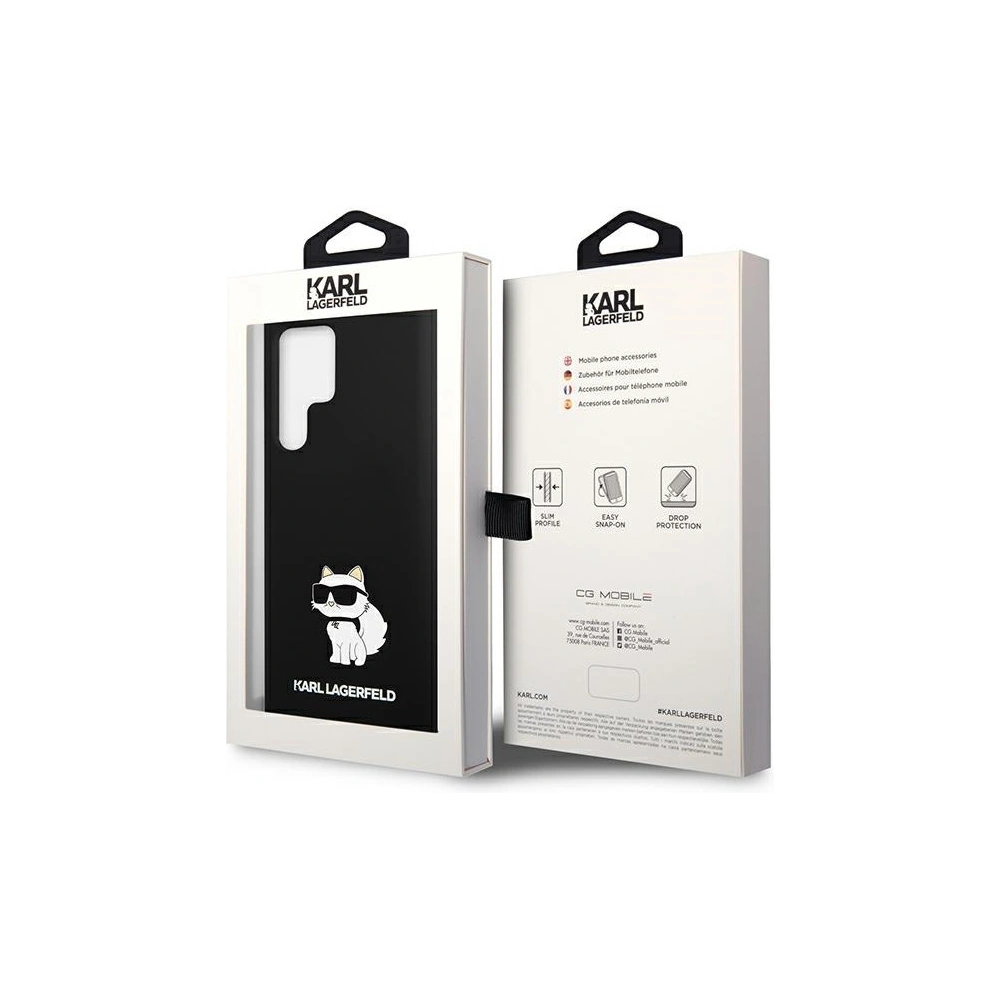 Hurtownia GSM - Etui Karl Lagerfeld KLHCS24LSNCHBCK Samsung Galaxy S24 Ultra kemény tok Szilikon Choupette fekete/black - KLD1898 - {ean13} - Hurt