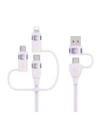 Kabel USAMS U85 US-SJ646 2xUSB-C/USB-A/Micro-USB/ Lightning 6w1 2m 100W PD Fast Charge fioletowy Kabel USAMS U85 US-SJ646 2xUSB-C/USB-A/Micro-USB/ Lightning 6w1 2m 100W PD Fast Charge fioletowy