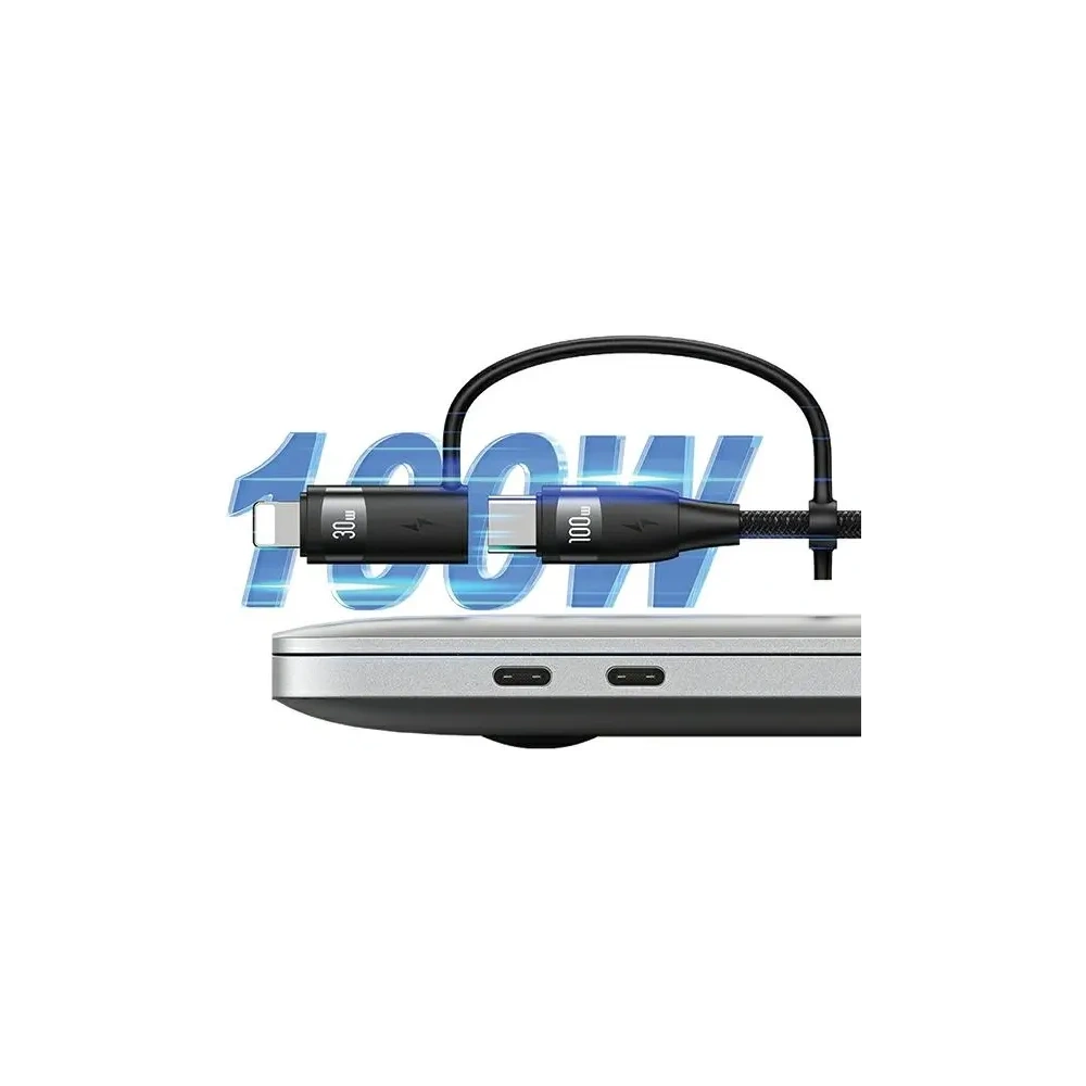 Kabel USAMS U85 US-SJ646 2xUSB-C/USB-A/Micro-USB/ Lightning 6w1 2m 100W PD Fast Charge fioletowy Kabel USAMS U85 US-SJ646 2xUSB-C/USB-A/Micro-USB/ Lightning 6w1 2m 100W PD Fast Charge fioletowy