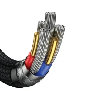 Kabel USAMS U85 US-SJ646 2xUSB-C/USB-A/Micro-USB/ Lightning 6w1 2m 100W PD Fast Charge fioletowy