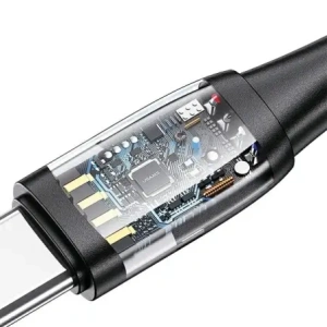 Kabel USAMS U85 US-SJ646 2xUSB-C/USB-A/Micro-USB/ Lightning 6w1 2m 100W PD Fast Charge fioletowy