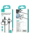 Kabel USAMS U85 US-SJ646 2xUSB-C/USB-A/Micro-USB/ Lightning 6w1 2m 100W PD Fast Charge fioletowy Kabel USAMS U85 US-SJ646 2xUSB-C/USB-A/Micro-USB/ Lightning 6w1 2m 100W PD Fast Charge fioletowy