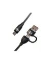 Kabel USAMS U85 US-SJ654 USB-A / 2xUSB-C 1,2m 100W PD Fast Charge czarny