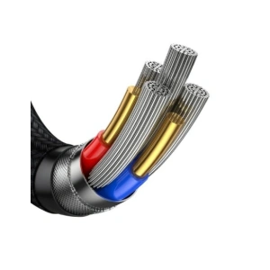 Kabel USAMS U85 US-SJ654 USB-A / 2xUSB-C 1,2m 100W PD Fast Charge czarny