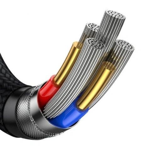 Kabel USAMS U85 US-SJ654 USB-A / 2xUSB-C 1,2m 100W PD Fast Charge czarny