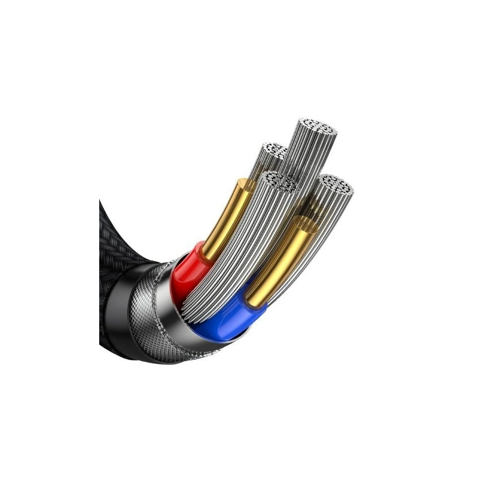 Kabel USAMS U85 US-SJ654 USB-A / 2xUSB-C 1,2m 100W PD Fast Charge czarny