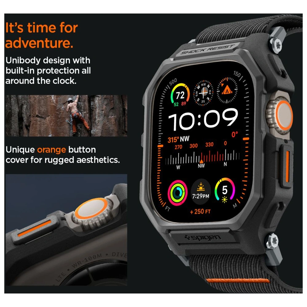 Hurtownia GSM - Etui Spigen Lite Fit Pro Apple Watch Ultra 1/2 49mm Negru Mat - SPN3355 - {ean13} - Hurt