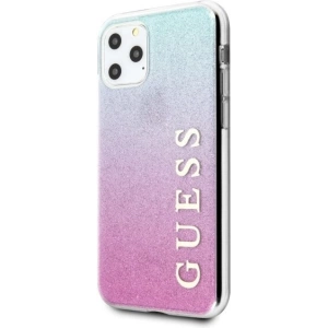 Hurtownia GSM - Etui Guess GUHCN58PCUGLPBL Apple iPhone 11 Pro różowo-niebieski/pink blue hard case Glitter Gradient - GUE176PNKBLU - {ean13} - Hurt
