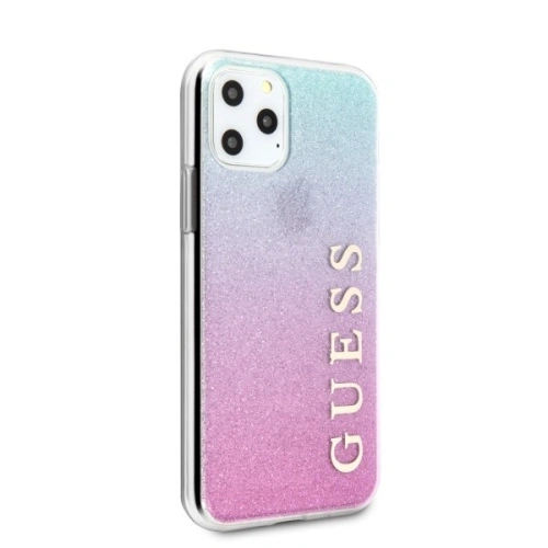 Etui Guess GUHCN58PCUGLPBL Apple iPhone 11 Pro różowo-niebieski/pink blue hard case Glitter Gradient