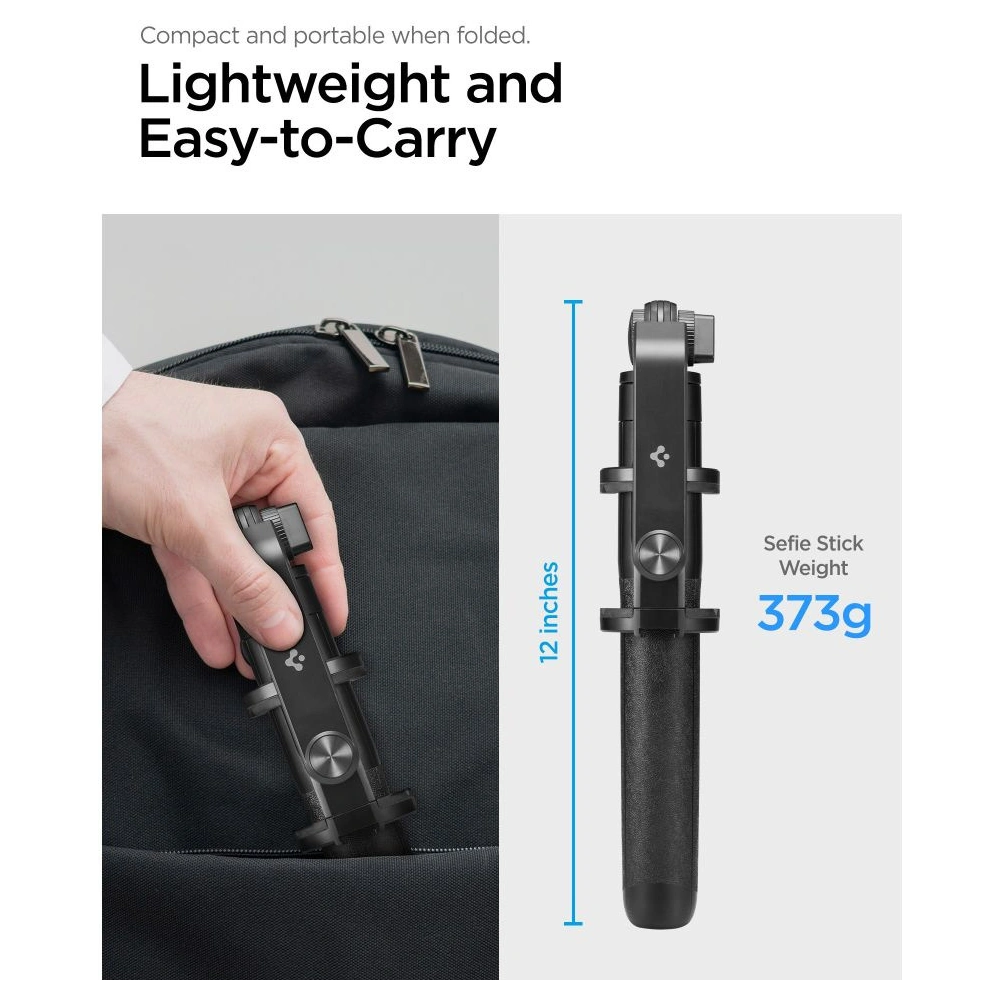 Hurtownia GSM - Kijek Spigen S560W Bluetooth Selfie Stick Tripod Black - SPN3358 - {ean13} - Hurt
