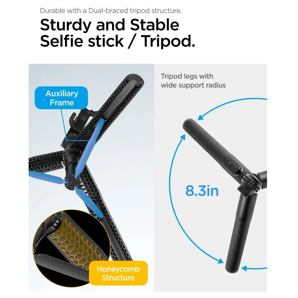 Hurtownia GSM - Kijek Spigen S560W Bluetooth Selfie Stick Tripod Černý - SPN3358 - {ean13} - Hurt