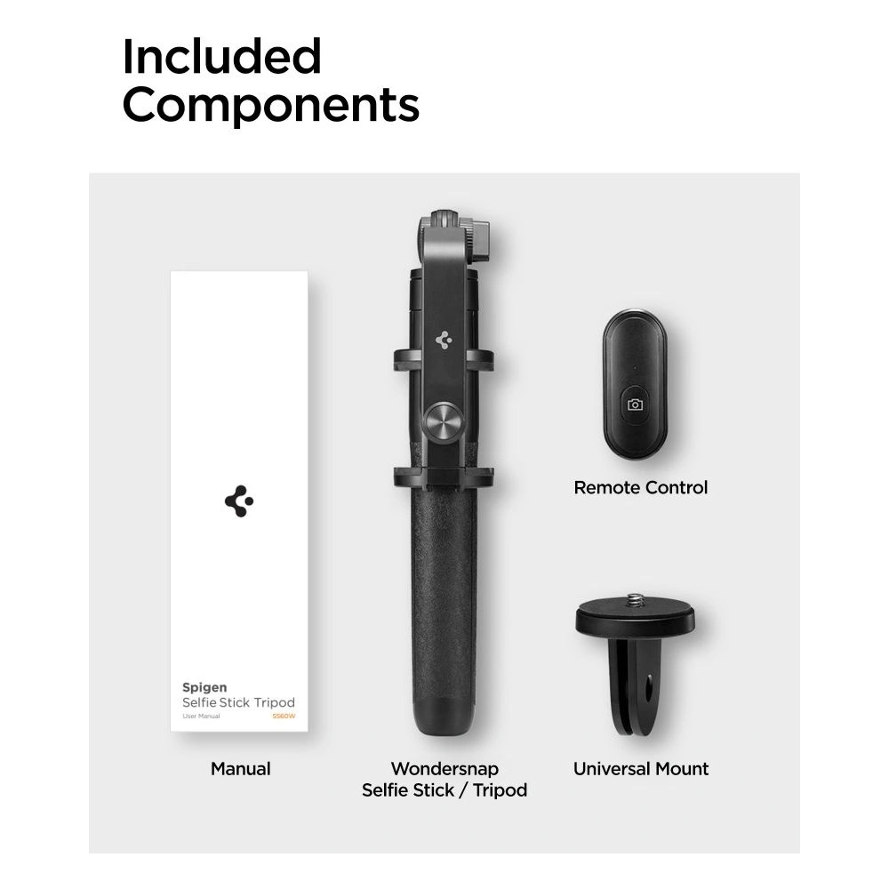 Hurtownia GSM - Kijek Spigen S560W Bluetooth Selfie Botrány Fekete - SPN3358 - {ean13} - Hurt