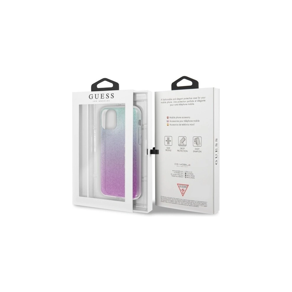 Hurtownia GSM - Etui Guess GUHCN58PCUGLPBL Apple iPhone 11 Pro różowo-niebieski/pink blue hard case Glitter Gradient - GUE176PNKBLU - {ean13} - Hurt