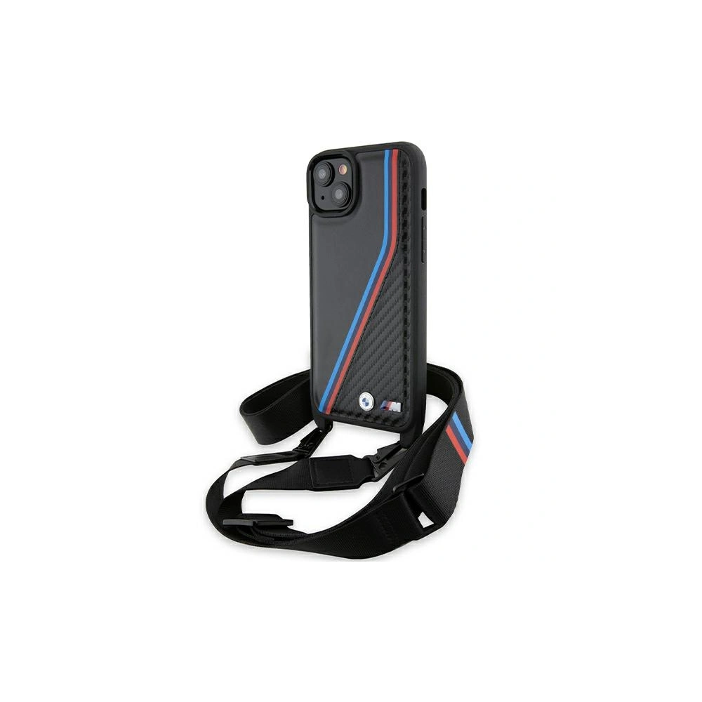 Hurtownia GSM - Etui BMW BMHCP15M23PSVTK Apple iPhone 15 Plus / 14 Plus hardcase M Edition Carbon Tricolor Lines & Strap negru/black - BMW624 - {ean13} - Hurt