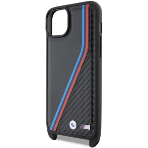 Hurtownia GSM - Etui BMW BMHCP15M23PSVTK Apple iPhone 15 Plus / 14 Plus hardcase M Edition Carbon Tricolor Lines & Strap czarny/black - BMW624 - {ean13} - Hurt