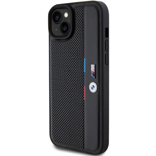 Etui BMW BMHCP15M23PUPVK Apple iPhone 15 Plus / 14 Plus hardcase Perforated Tricolor Line czarny/black