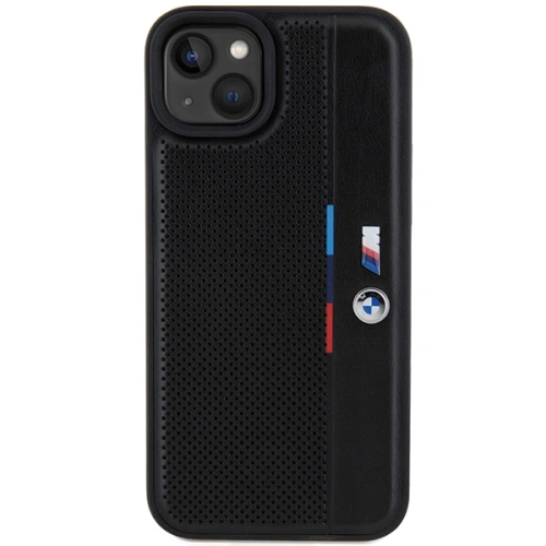 Etui BMW BMHCP15M23PUPVK Apple iPhone 15 Plus / 14 Plus hardcase Perforated Tricolor Line czarny/black
