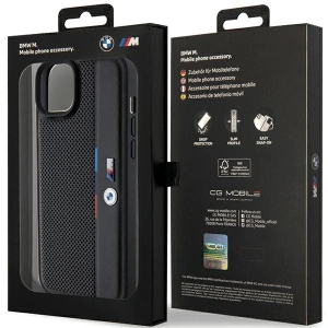 Hurtownia GSM - Etui BMW BMHCP15M23PUPVK Apple iPhone 15 Plus / 14 Plus hardcase Perforated Tricolor Line czarny/black - BMW625 - {ean13} - Hurt