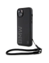 Hurtownia GSM - Etui BMW BMHCP15M23RMRLK Apple iPhone 15 Plus / 14 Plus hardcase Signature Leather Wordmark Cord negru/black - BMW626 - {ean13} - Hurt