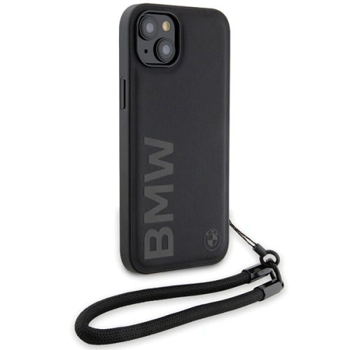 Etui BMW BMHCP15M23RMRLK Apple iPhone 15 Plus / 14 Plus hardcase Signature Leather Wordmark Cord czarny/black