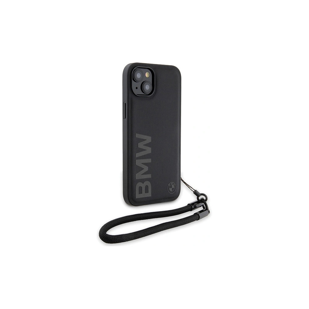 Hurtownia GSM - Etui BMW BMHCP15M23RMRLK Apple iPhone 15 Plus / 14 Plus kemény tok Signature Leather Wordmark Cord fekete/black - BMW626 - {ean13} - Hurt