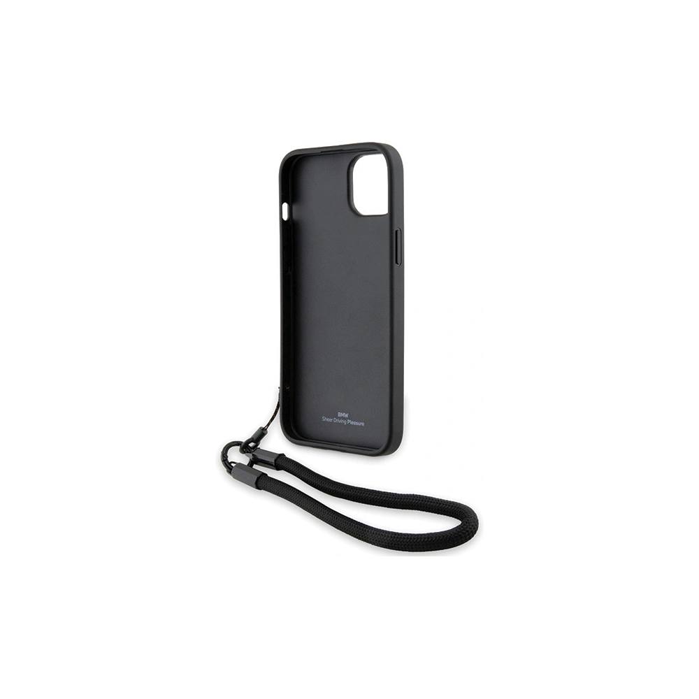 Hurtownia GSM - Etui BMW BMHCP15M23RMRLK Apple iPhone 15 Plus / 14 Plus hardcase Signature Leather Wordmark Cord negru/black - BMW626 - {ean13} - Hurt