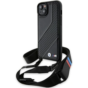 Hurtownia GSM - Case BMW BMHCP15S23PSCCK Apple iPhone 15 / 14 / 13 Hardcase M Edition Carbon Stripe & Strap schwarz/black - BMW627 - {ean13} - Hurt