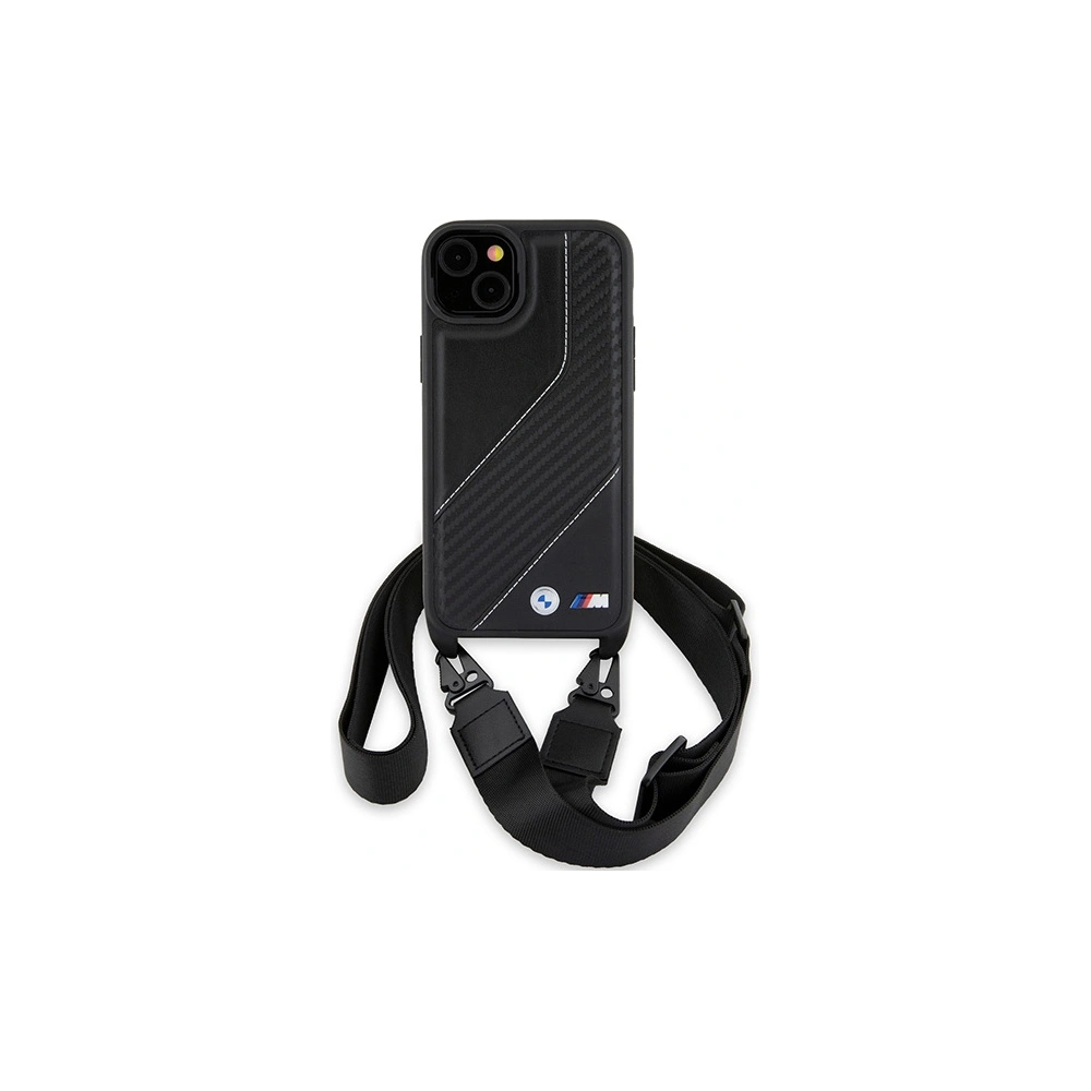 Hurtownia GSM - Etui BMW BMHCP15S23PSCCK Apple iPhone 15 / 14 / 13 hardcase M Edition Carbon Stripe & Strap černý/black - BMW627 - {ean13} - Hurt