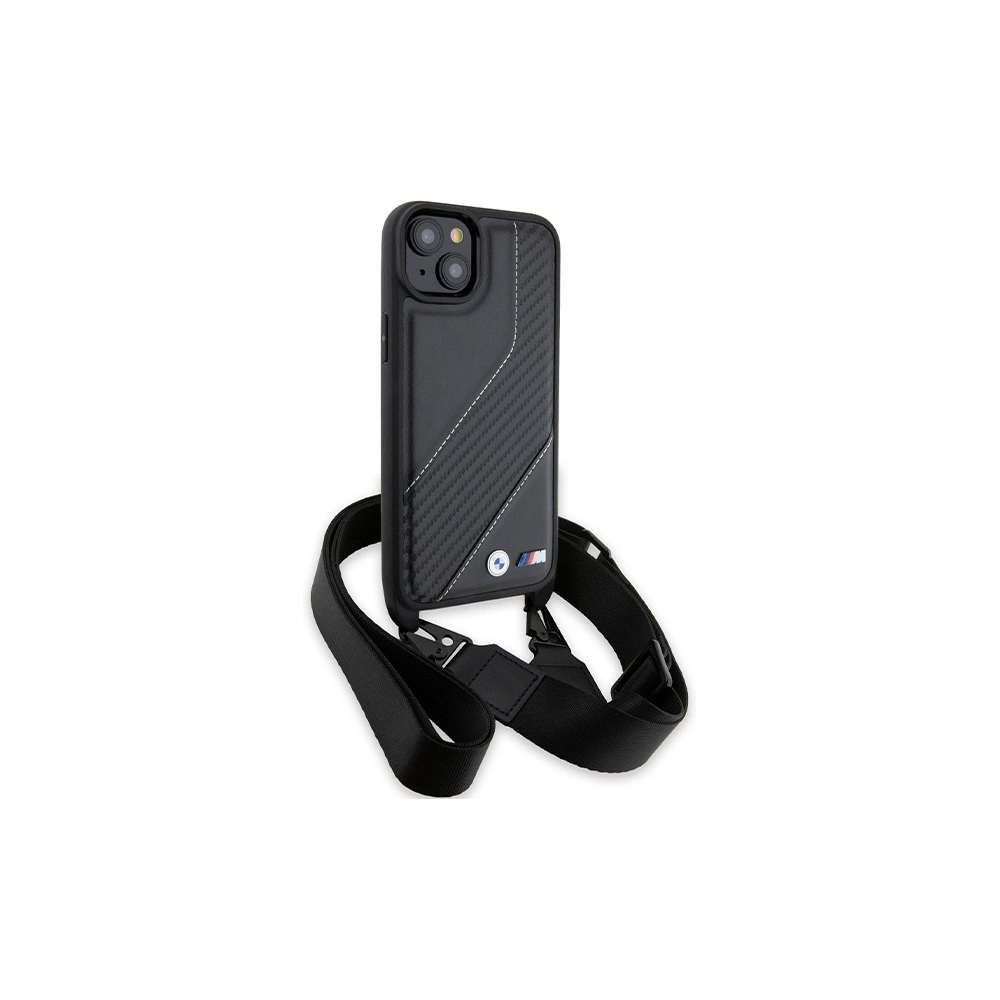 Hurtownia GSM - Etui BMW BMHCP15S23PSCCK Apple iPhone 15 / 14 / 13 hardcase M Edition Carbon Stripe & Strap černý/black - BMW627 - {ean13} - Hurt