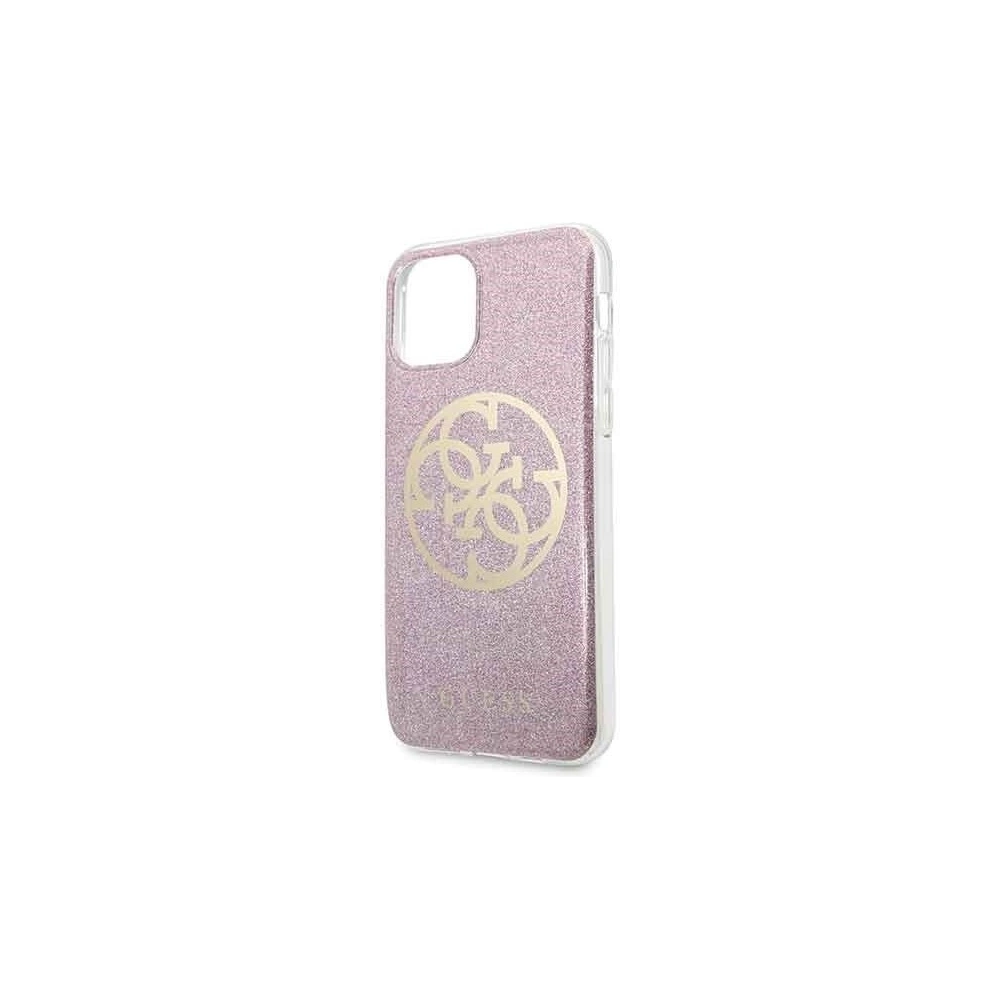 Hurtownia GSM - Etui Guess GUHCN58PCUGLPI Apple iPhone 11 Pro różowy/pink hard case 4G Circle Glitter - GUE177PNK - {ean13} - Hurt