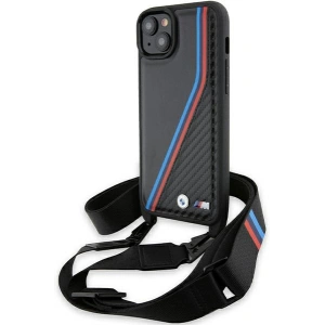 Hurtownia GSM - Case BMW BMHCP15S23PSVTK Apple iPhone 15 / 14 / 13 Hardcase M Edition Carbon Tricolor Lines & Strap schwarz/black - BMW628 - {ean13} - Hurt