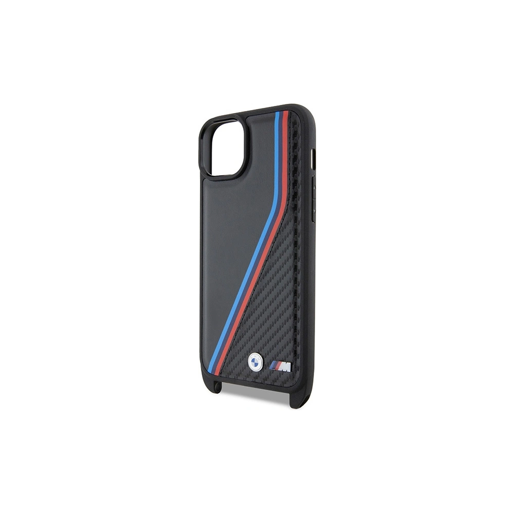 Hurtownia GSM - Etui BMW BMHCP15S23PSVTK Apple iPhone 15 / 14 / 13 hardcase M Edition Carbon Tricolor Lines & Strap negru/black - BMW628 - {ean13} - Hurt